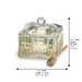 Crystal Honey Dish 7*7 cm with Metal Plaque