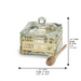 Crystal Honey Dish 7*7 cm with Metal Plaque