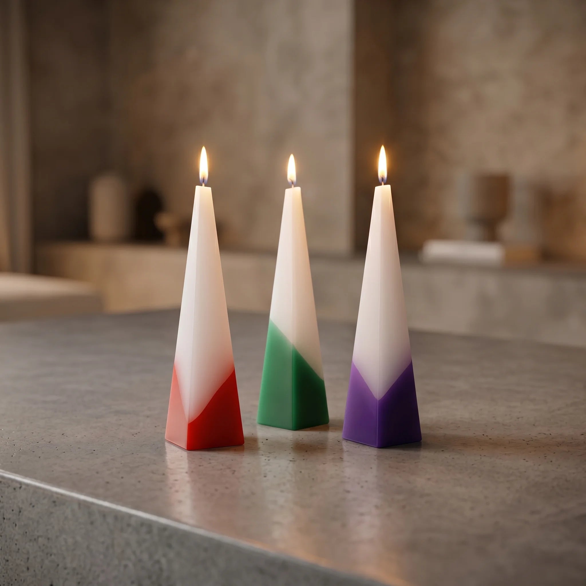 Havdalah Candle 16 cm- Multicolor