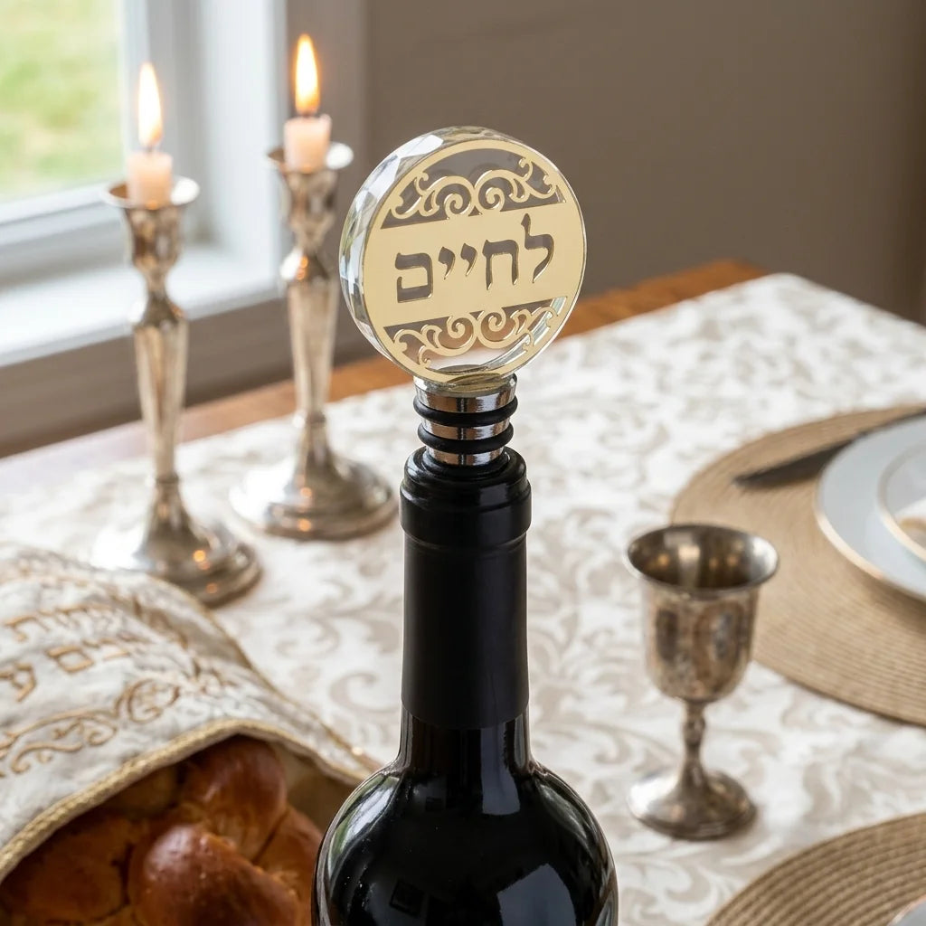 Crystal Wine Stopper 9 cm with Laser Cut Plaque