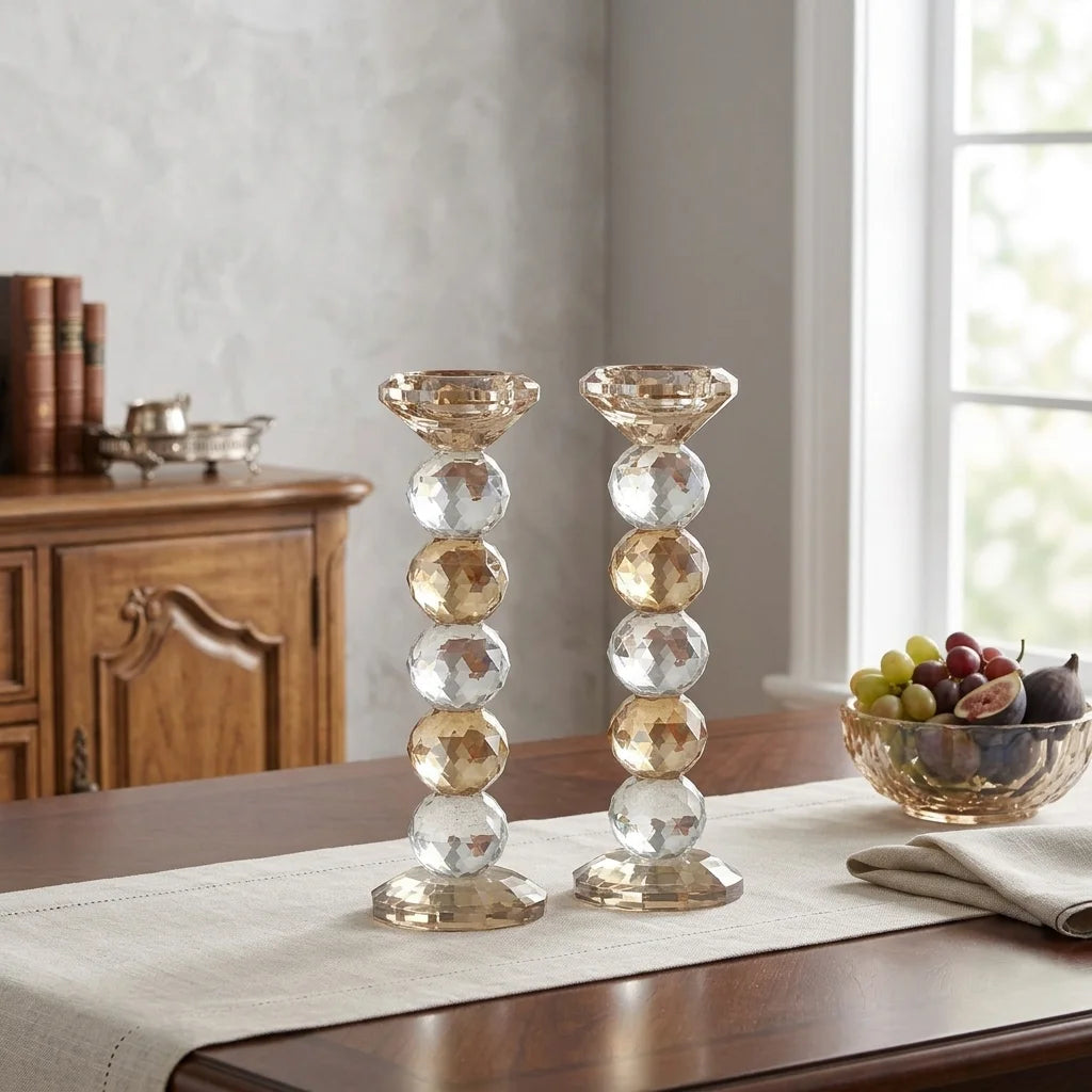 Pair of Crystal Candlesticks