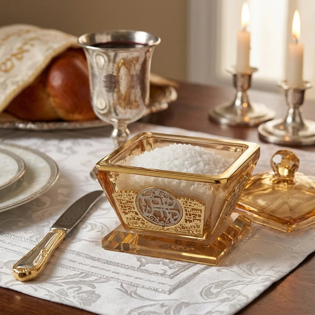 Crystal Salt Shaker 6*4 cm with Laser Cut Plaque