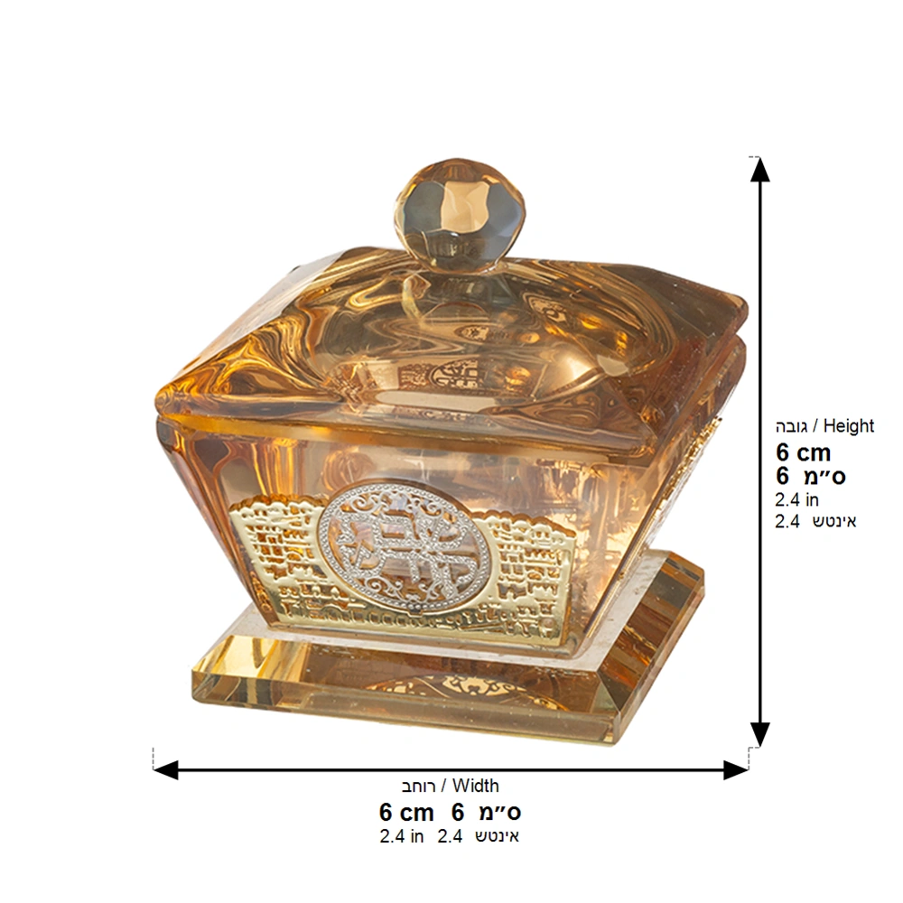 Crystal Salt Shaker 6*4 cm with Laser Cut Plaque
