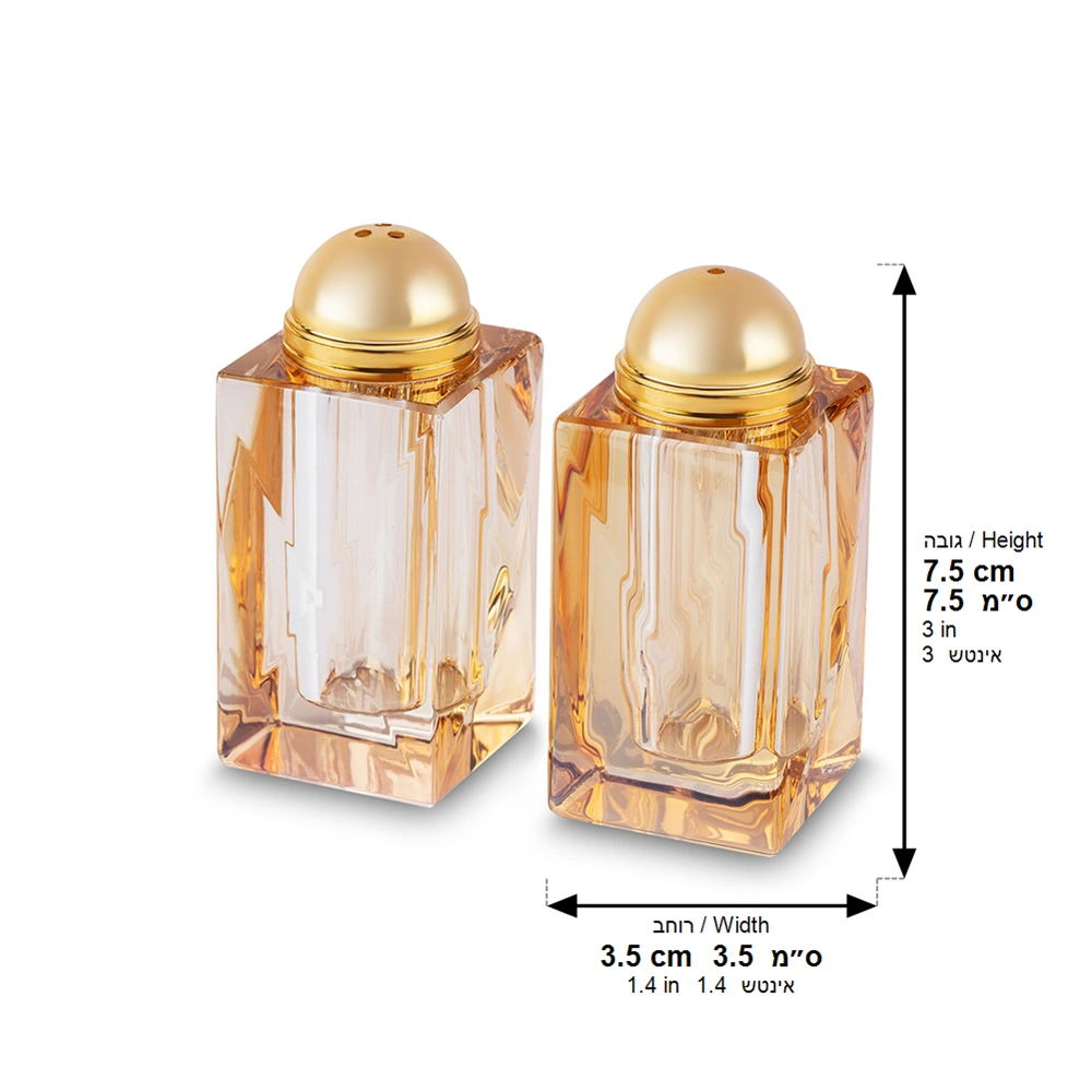 Gold Crystal Salt & Peper Holders 8*3 cm