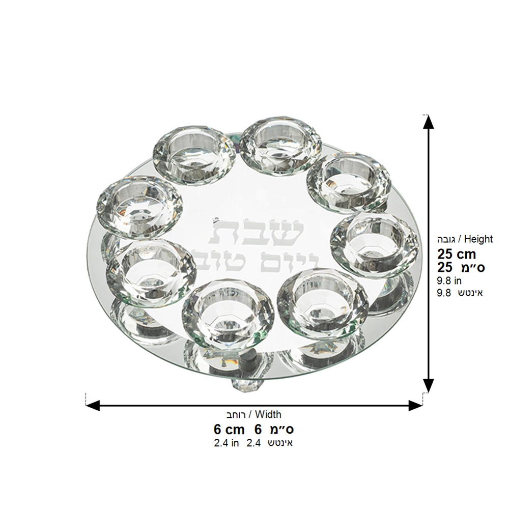 Crystal 8 Branches Candlesticks 27 cm