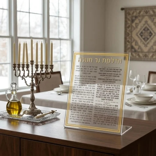 Lucite Card for Chanukah 22 cm
