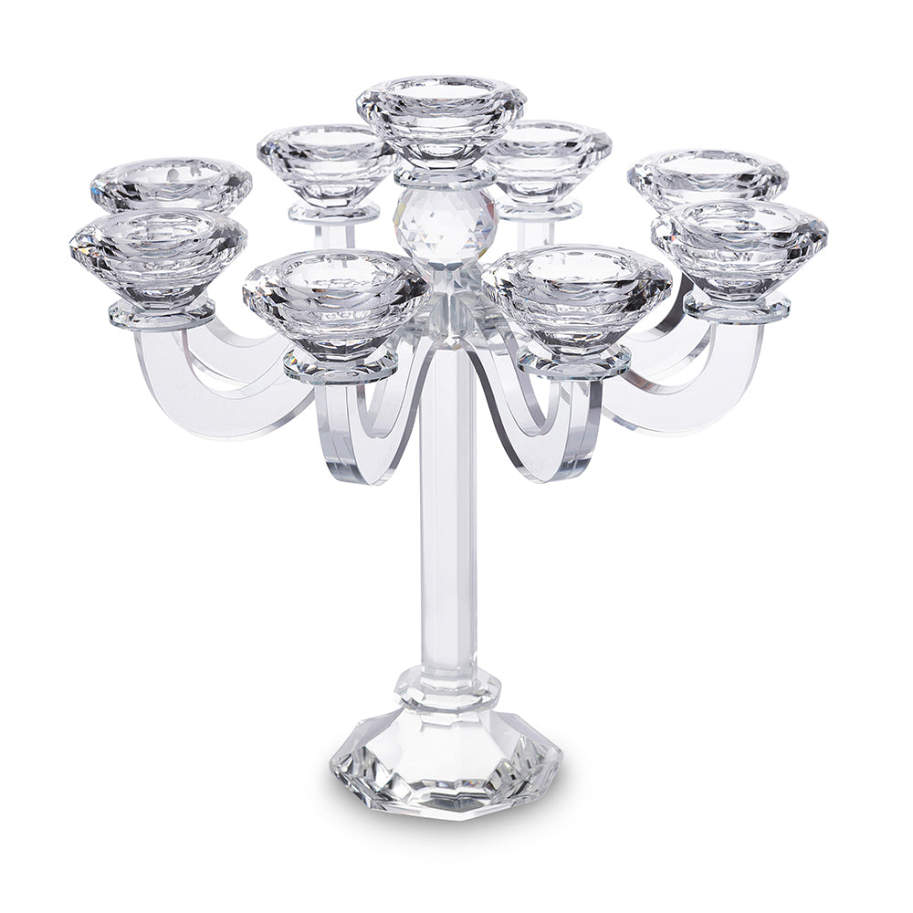 CRYSTAL CANDLESTICKS 9 BRANCH 26 CM