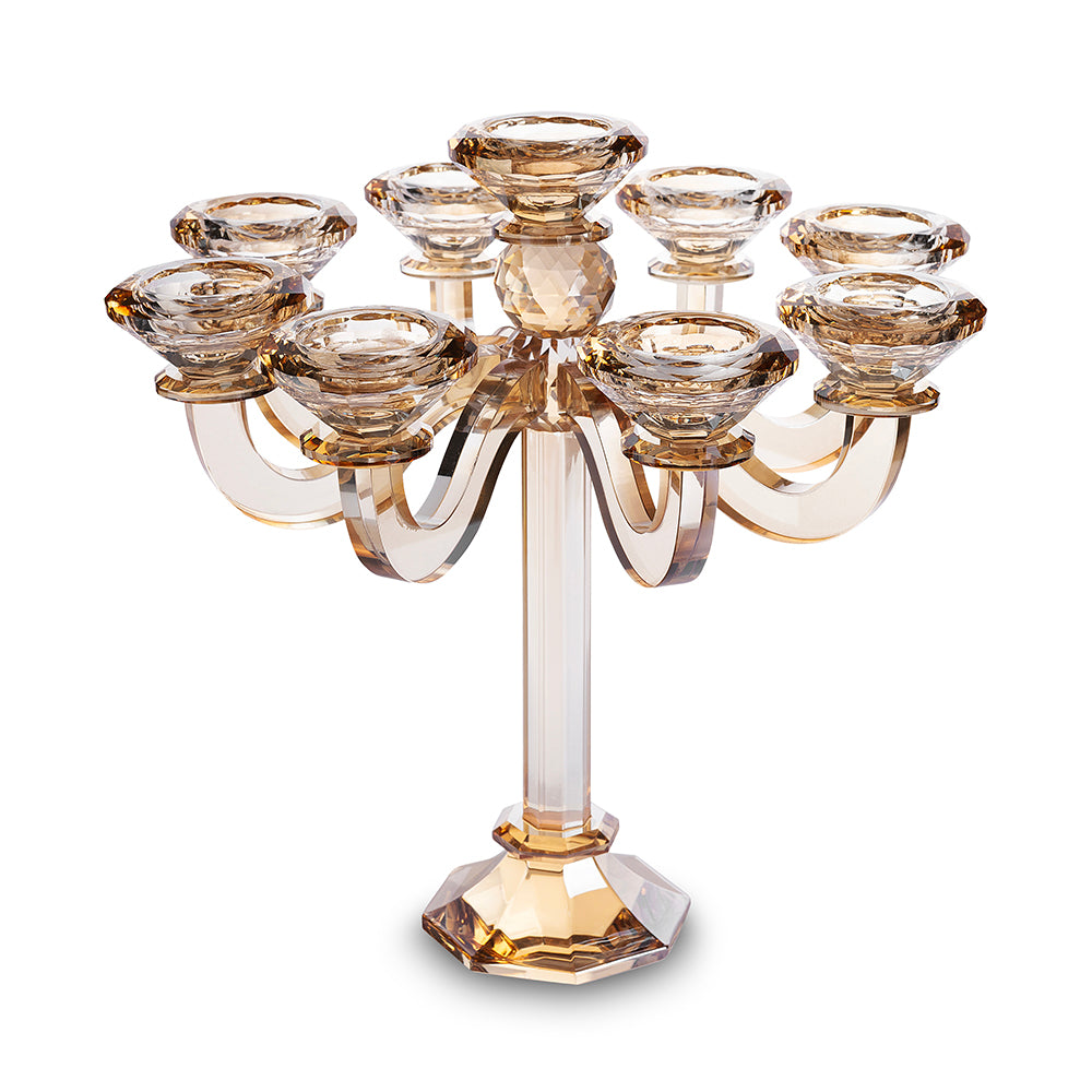 CRYSTAL CANDLESTICKS 9 BRANCH 26 CM
