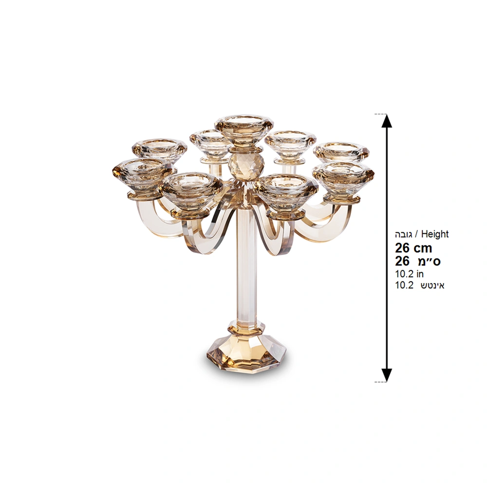 CRYSTAL CANDLESTICKS 9 BRANCH 26 CM