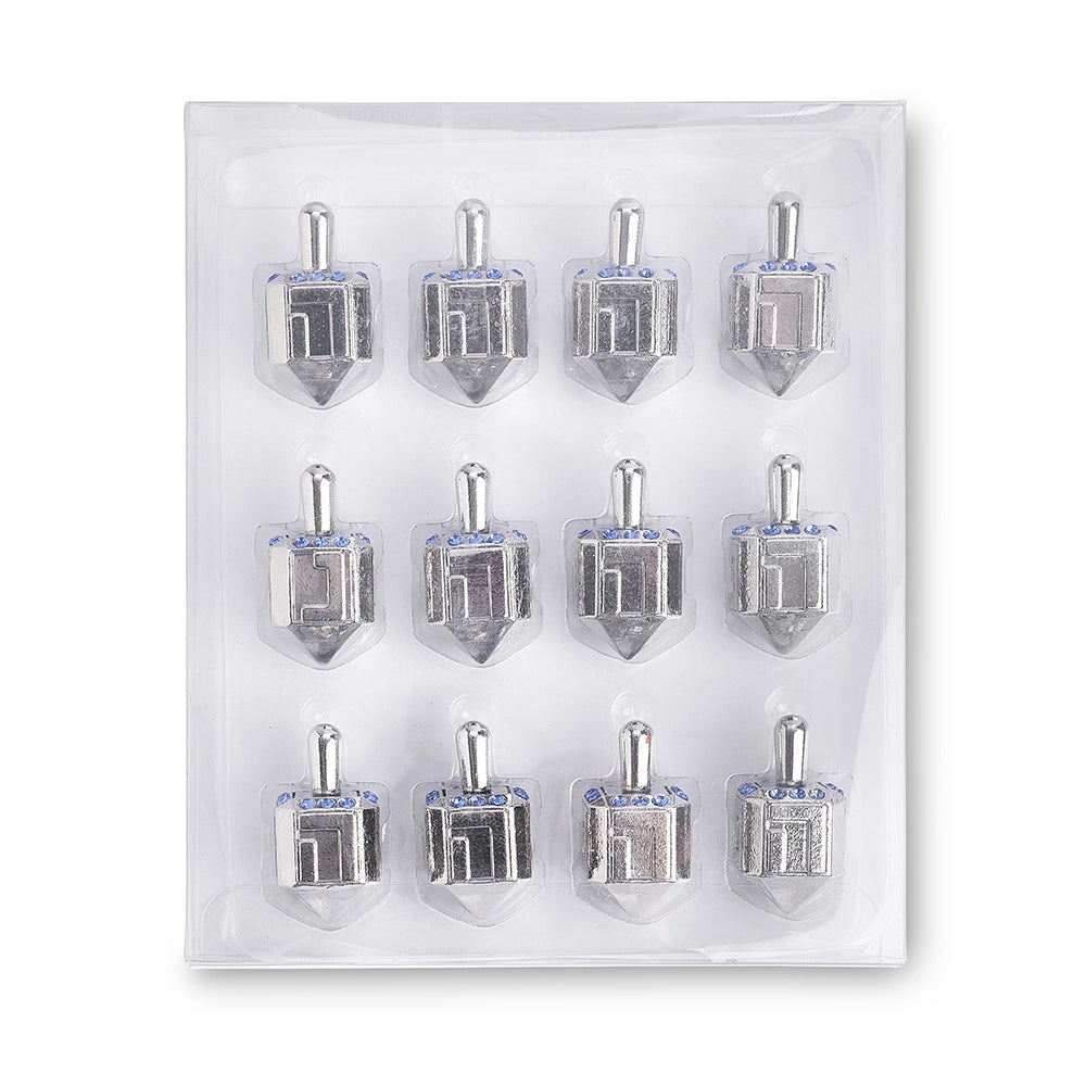 Nickel Dreidel 4 cm with Stones N.G.H.Poh (12)