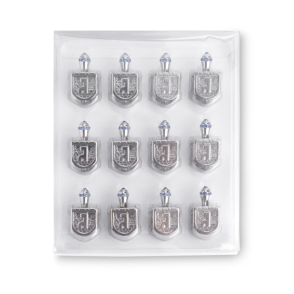 Nickel Dreidel 4 cm with Stones N.G.H.Poh (12)