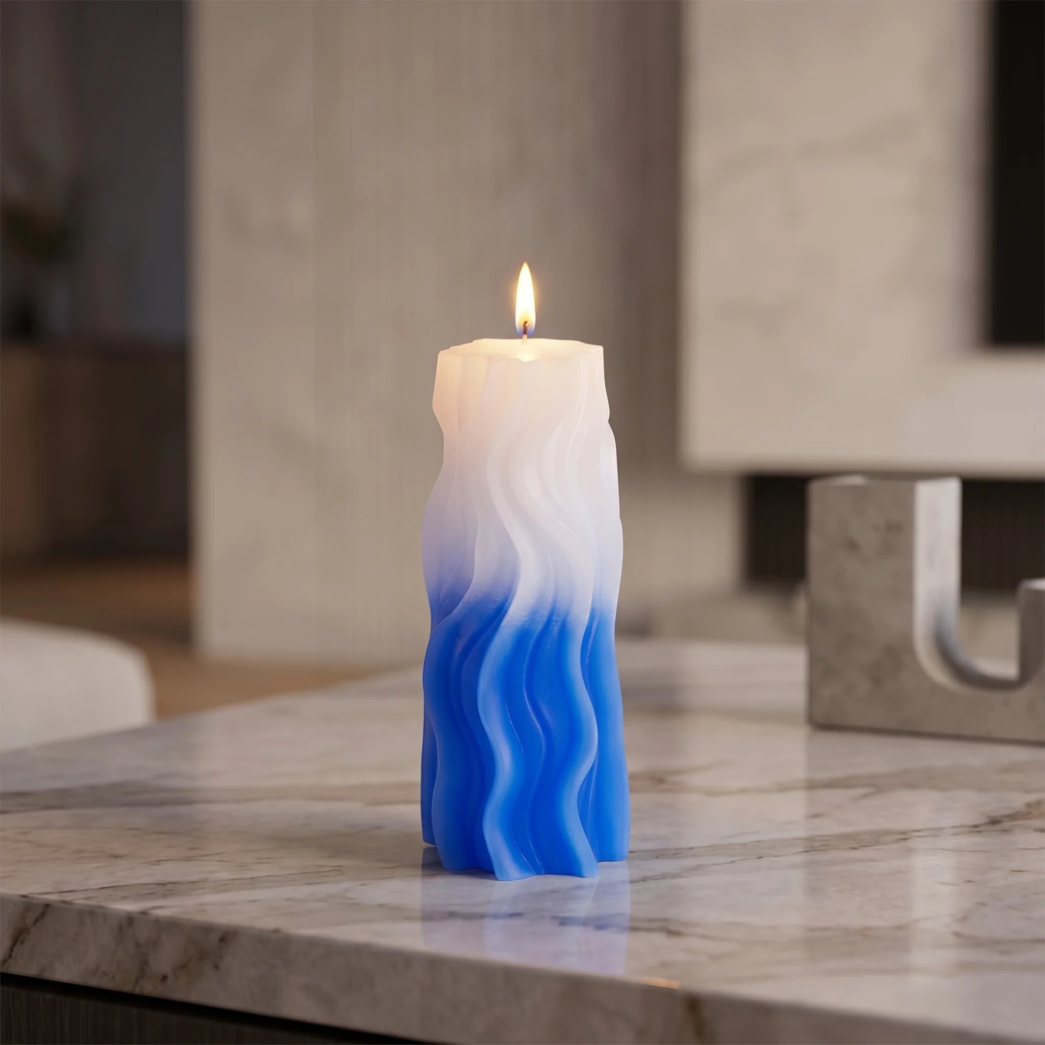 Elegant Wax Havdalah Candle 16 cm- Multicolor