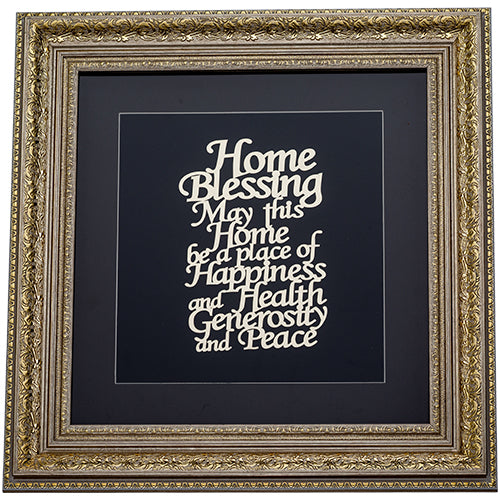 Framed Blessing with Gold Plate 42*43 cm