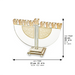 Crystal Elegant Hanukkiah 22 cm - Gold