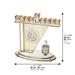Crystal Menorah 28*27 cm with Metal Plaque and Stones