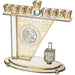 Crystal Menorah 28*27 cm with Metal Plaque and Stones