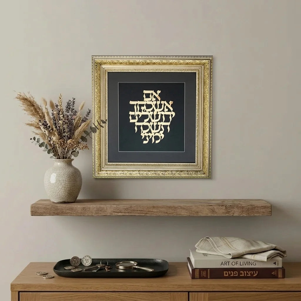 Crystal Kiddush Cup 8 cm with Stem - Gold