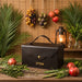 Leatherette Etrog Box, Handle & Lock 13*19*11 cm - Brown