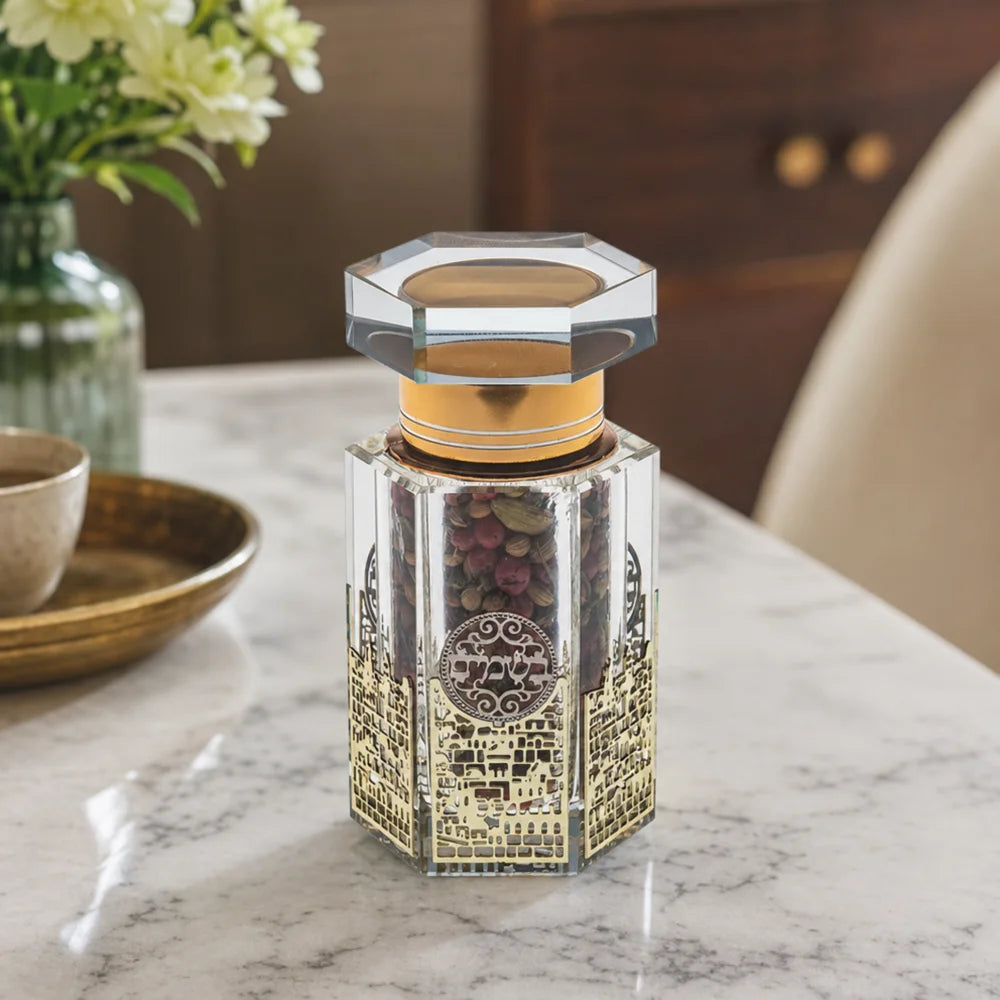 Crystal Besamim Holder 8.5*5 cm with Plaque