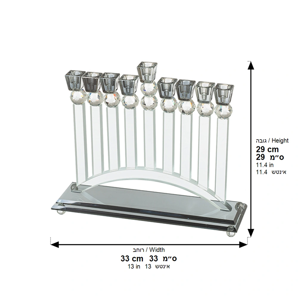 Crystal Elegant Menorah 26cm