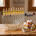 Crystal Elegant Hanukkiah 25cm - Gold