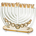 Crystal Elegant Hanukkiah 25cm - Gold