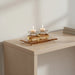 Set of Crystal Elegant Candlesticks and Tray - Gold
