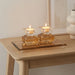 Set of Crystal Elegant Candlesticks and Tray - Gold