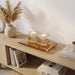 Set of Crystal Elegant Candlesticks and Tray - Gold