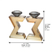 Crystal Magen David Candlesticks 17 cm