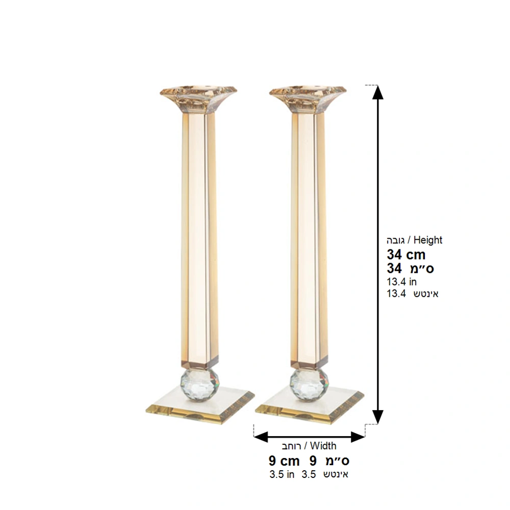 Crystal Candlesticks 34 cm