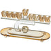 Elegant Crystal Menorah 13cm