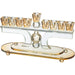 Elegant Crystal Menorah 13cm