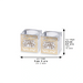 Crystal Candlesticks 5 cm with Metal Plaque