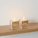 Crystal Candlesticks 5 cm with Metal Plaque