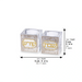 Crystal Candlesticks 5 cm with Metal Plaque
