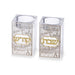 Crystal Candlesticks 7.5 cm with Metal Plaque