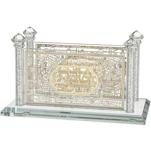 Crystal Napkin Holder with Laser Cut Plaque 8*17 cm