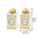 Pair of Crystal Salt & Peper Holders 8*4 cm with Laser Cut Plaque