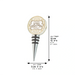 Crystal Wine Stopper 9 cm with Laser Cut Plaque