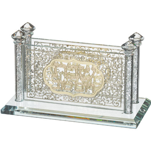 Crystal Matches Holder with Laser Cut Plaque 16*8 cm