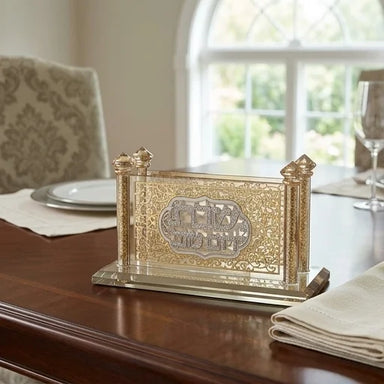 Crystal Matches Holder with Laser Cut Plaque 16*8 cm