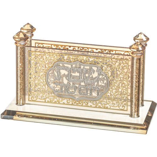 Crystal Matches Holder with Laser Cut Plaque 16*8 cm