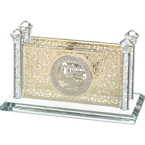 Crystal Matches Holder with Laser Cut Plaque 16*8 cm