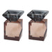 Pair of Crystal Elegant Candlesticks 9 cm - Rose Gold, Dark Blue