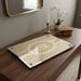 Elegant Glass Tray with Mirror and Glitter 35X23 cm