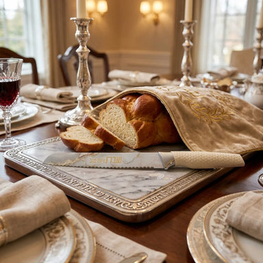 Printed Challah Knife 34 cm - "Shabbat and Holidays"