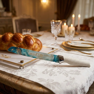 Printed Challah Knife 34 cm - "Shabbat and Holidays"
