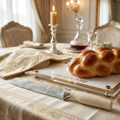 Printed Challah Knife 34 cm - "Shabbat and Holidays"