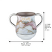 Aluminum Washing Cup 13cm Pink Marble - Gold, White